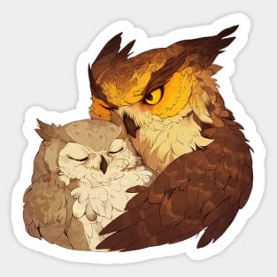 Owl Bear Family Sticker